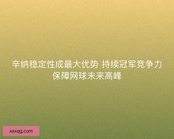 辛纳稳定性成最大优势 持续冠军竞争力保障网球未来高峰 辛纳稳定性成最大优势 持续冠军竞争力保障网球未来高峰