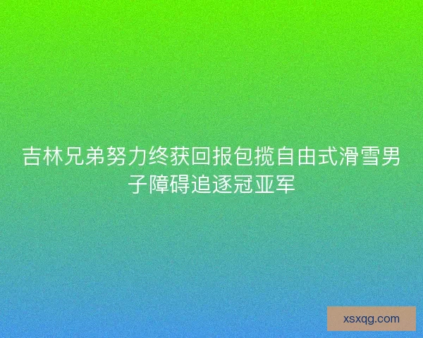 吉林兄弟努力终获回报包揽自由式滑雪男子障碍追逐冠亚军
